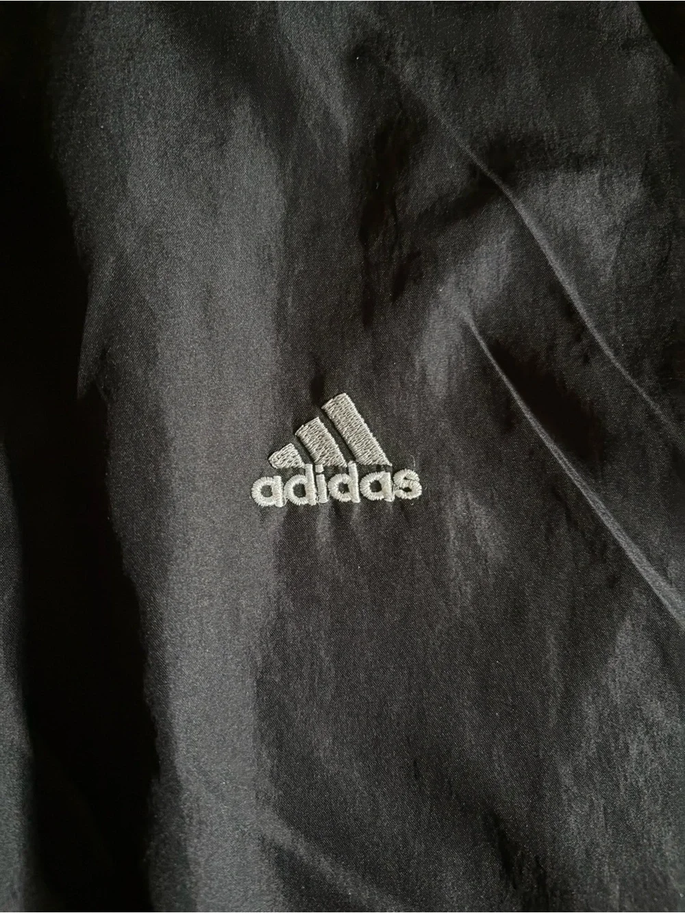 Vintage Adidas Men's Black Lightweight Windbreaker Jacket